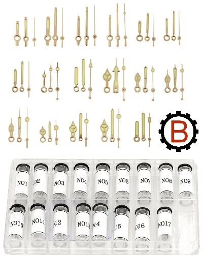 153 agujas luminosas doradas para relojes de pulsera