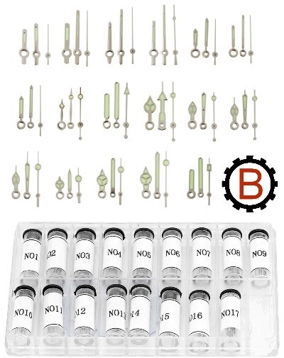 153 agujas luminosas acero para relojes