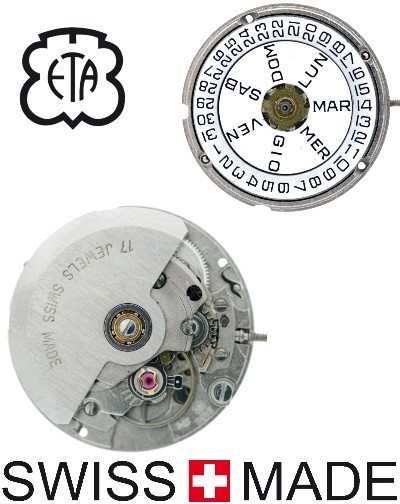 Calibre ETA 2688 mecanismo reloj automático - Comprar movimientos de relojes  de recambio ETA