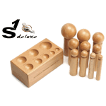 Bloque y 10 embutidores de madera DomeXX-10
