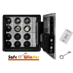 Caja fuerte & 12 watch winder = Safewinder PRESTIGE X12