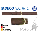 Correa para reloj Beco Technic POLO marrón 8mm dorado
